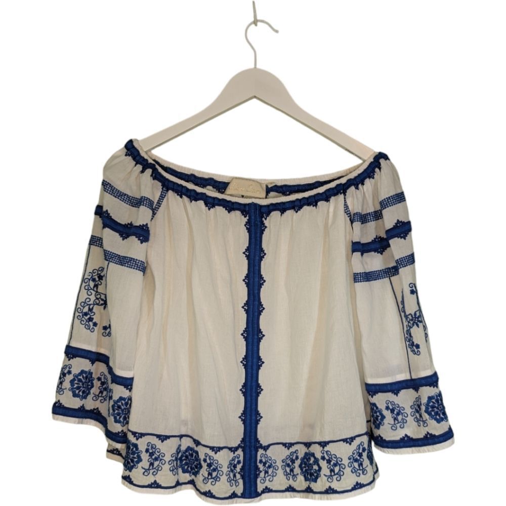 Love Sam Wanda Off The Shoulder Embroidered Top Sz S‎ - Picture 3 of 9